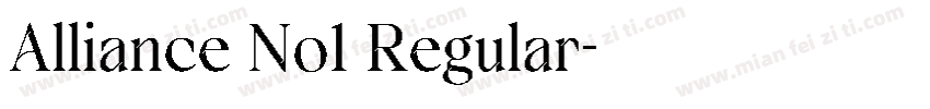 Alliance No1 Regular字体转换